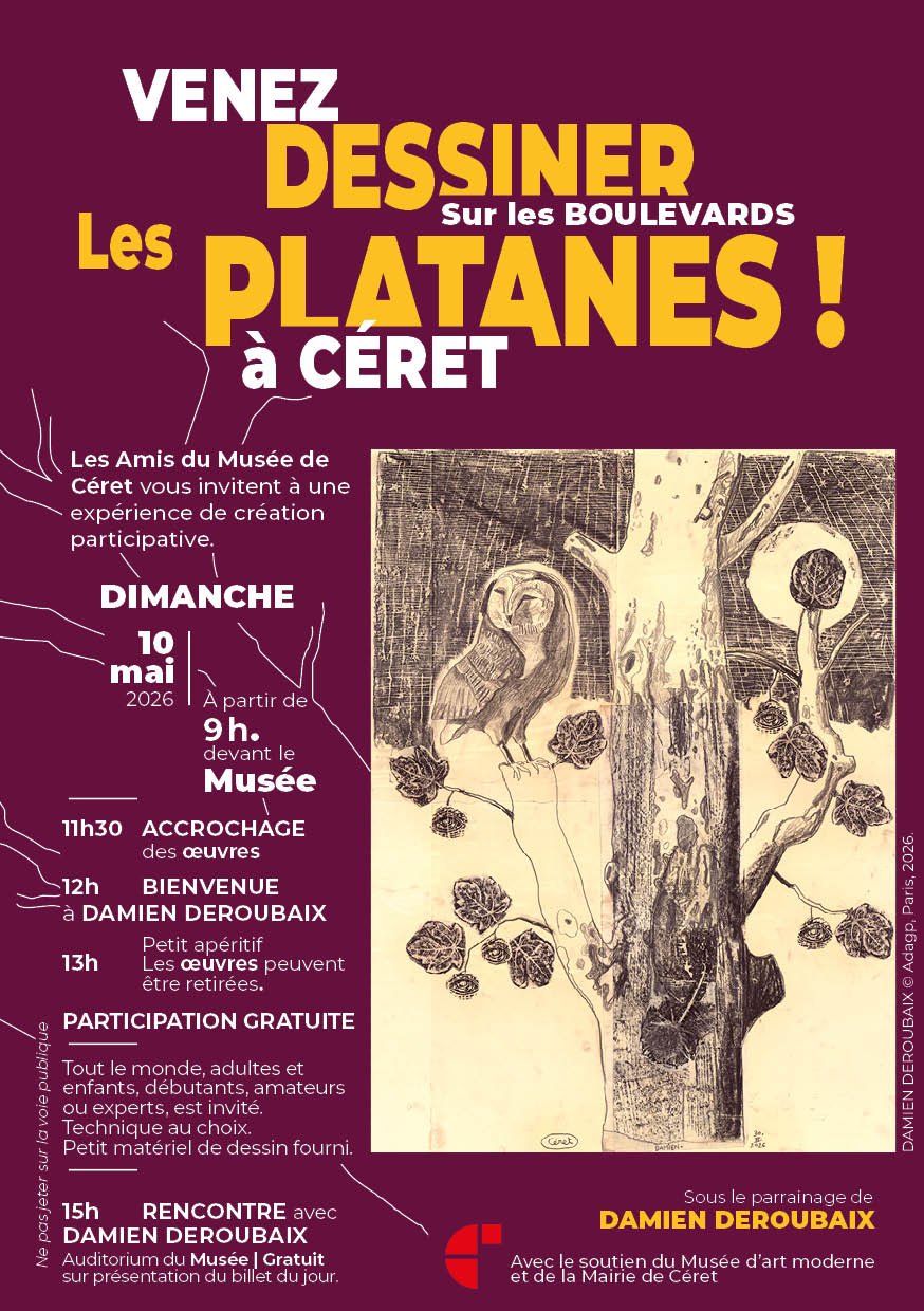 Dessinez les Platanes 2026 Damien Deroubaix